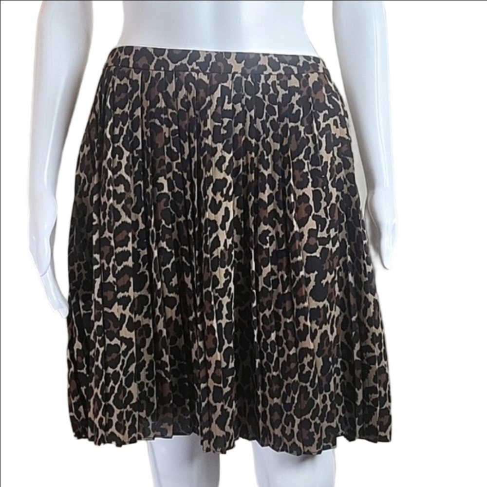 J. Crew Factory Brown and Black Leopard Print Mini Skirt